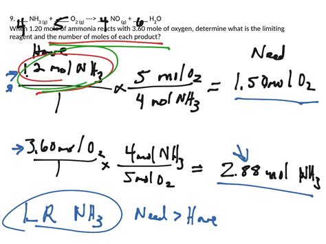 Limiting Reactant Moles Notes Stoichiometry Chemistry Balancing