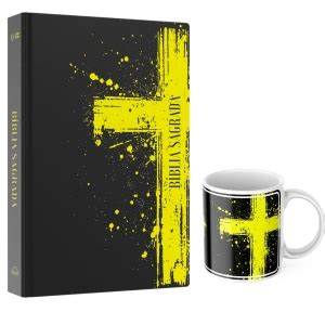 Combo Caneca B Blia Sagrada Nvi Cruz Capa Dura Hernandes Dias