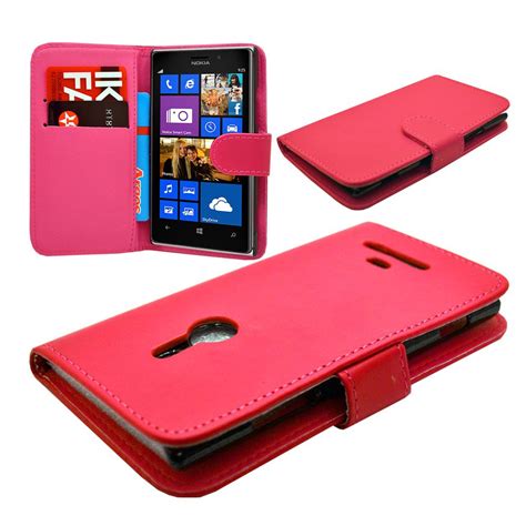 NEW 6 COLOUR WALLET BOOK FLIP MOBILE PHONE CASE COVER FOR NOKIA LUMIA