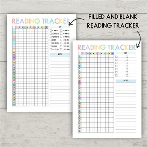 Kids Reading Journal Printable Bookshelf Reading Log For Kids Etsy