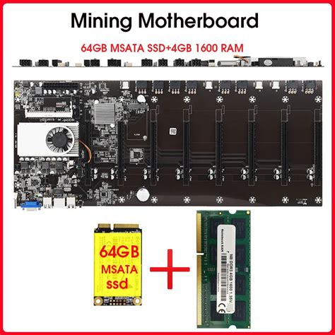 BTC T37 Mining Motherboard 8 GPU Bitcoin Crypto Etherum Mining With