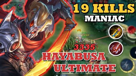 19 KILLS MANIAC HAYABUSA ULTIMATE ROTATION TOP GLOBAL BUILD MLBB