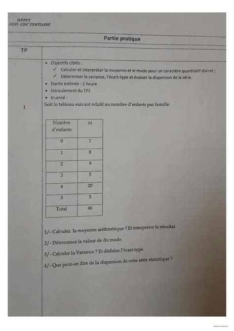 SOLUTION Exercices Et Corrig S Statistique Studypool