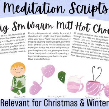 Winter and Christmas Mindfulness Meditation Scripts and Journaling ...