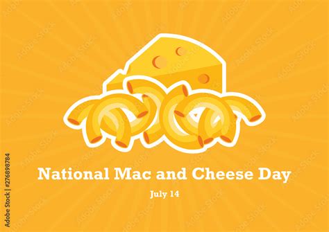 National Mac And Cheese Day Vector Macaroni And Cheese Vector Pasta