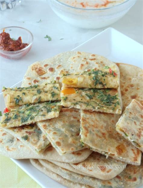 Spusht Recipe Spinach And Paneer Stuffed Paratha