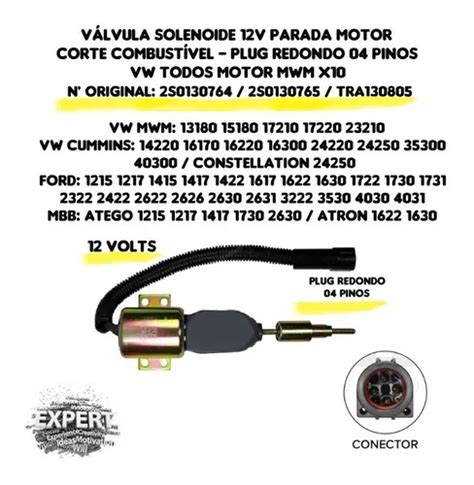 V Lvula Solen Ide V Parada Motor Corte Combust Vel Plug Redondo