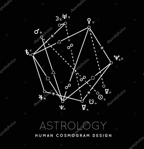 Astrolog A Vector De Fondo Ejemplo Del Cosmograma De Los Planetas En