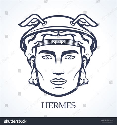 Hermes Ancient Greek God Commerce Tradesmanship Stock Vector (Royalty ...