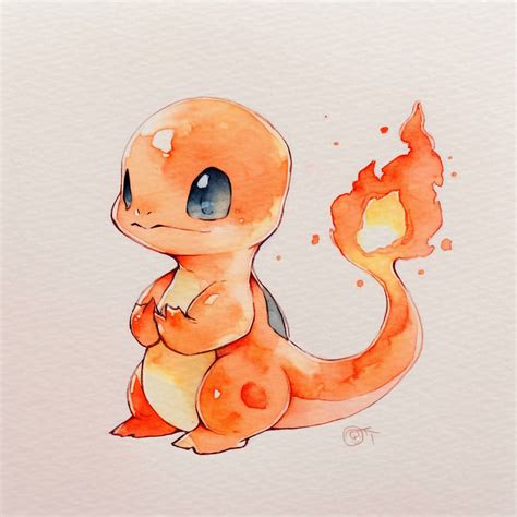 7. Charmander Watercolor by dmitryalexander on DeviantArt