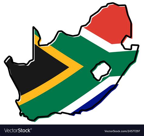 Simplified Map South Africa Outline Royalty Free Vector 10890 The