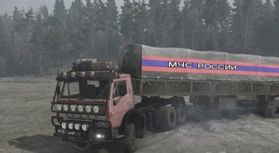 Kamaz Timber Trucker V Mudrunner Snowrunner Spintires