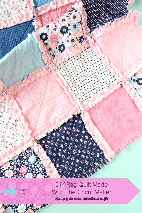 Diy Rag Quilt Made With The Cricut Maker With Step By Step Photos