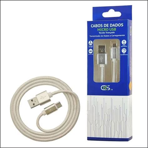 Cabo Carregador Micro Usb V8 Android Reforçado 1 Metro Parcelamento