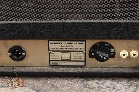 Hiwatt Dr103 Custom 100 1971 Joes Vintage Guitars