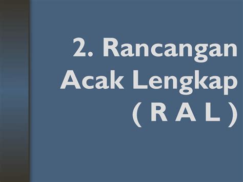 Solution 5 Rancangan Acak Lengkap Studypool