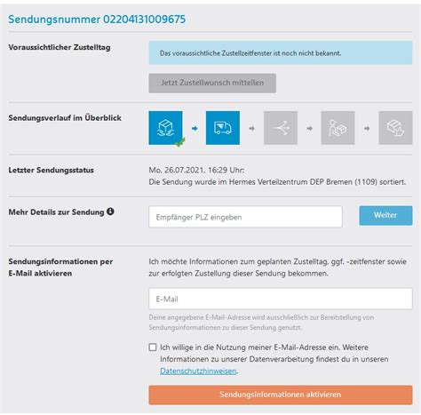 Hermes Berarbeitet Sendungsverfolgung Marcoklass De