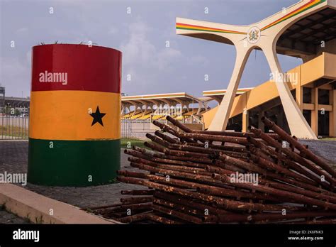 Accra Ghana April 10 2022 View To The Black Star Square Also