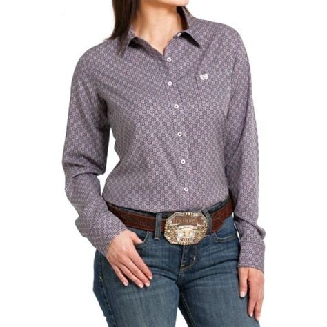 Cinch Womens Shirt Long Sleeve Arena Flex Msw9163018 Weis Western Wear