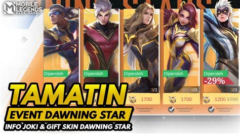 TAMATIN EVENT DAWNING STAR INFO JOKI GIFT SKIN DAWNING STAR