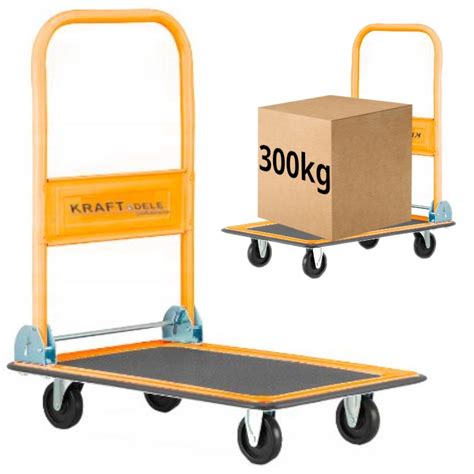 WÓZEK TRANSPORTOWY MAGAZYNOWY PLATFORMOWY 300 KG NA MAGAZYN KD3090