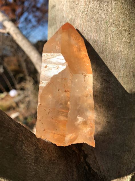 Lemurian Seed Quartz Crystal Large Raw Orange Bridge Crystals Mine