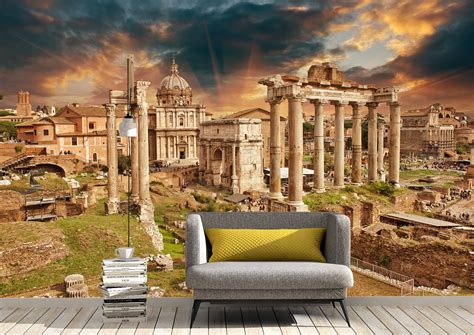 Ancient Ruins Of Rome Wall Mural Photo Wallpaper Uv Print Etsy