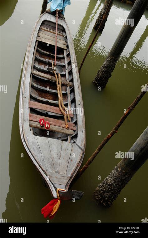 Longboat Thailand Phang Nga Bay Koh Pannyi Gypsy Island Stock Photo