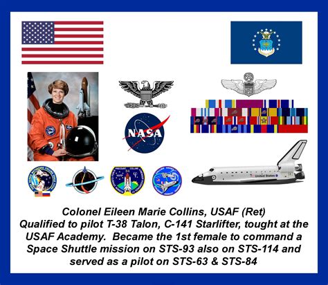 Colonel Eileen Collins, USAF (Ret). First female to command a Space ...