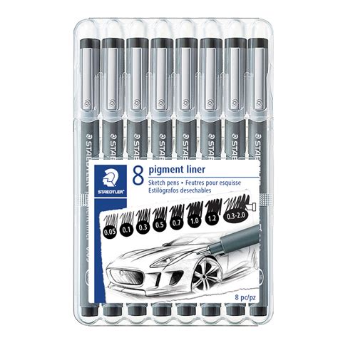 Estilografo Desechable Staedtler A6 Negro 8 Pzs Office Depot Mexico