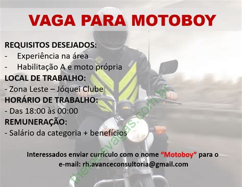 Vaga De Emprego Para Motoboy Em Teresina Pi Themos Vagas Empregos