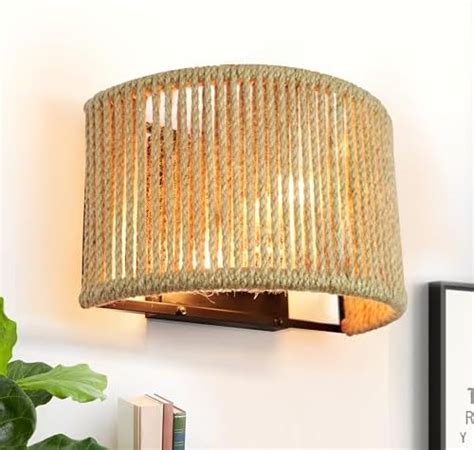 Arturesthome Retro Bohemian Sconce Lights For Corridor Natural Rattan