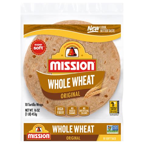 Save On Mission Flour Tortillas Soft Taco Size 100 Whole Wheat 10 Ct Order Online Delivery