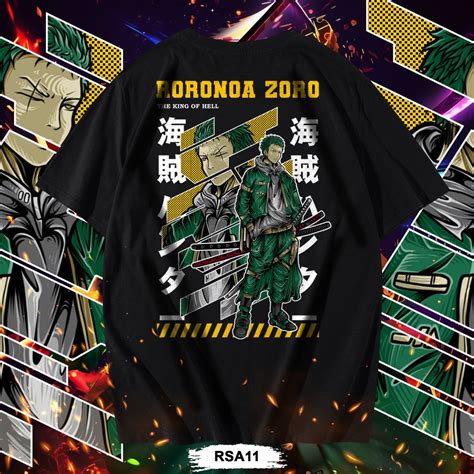 Jual RSA One Piece Roronoa Zoro King Of Hell T Shirt Kaos Artwork