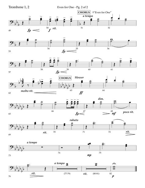 Even For One Choral Anthem SATB Trombone Sheet Music PDF Lifeway