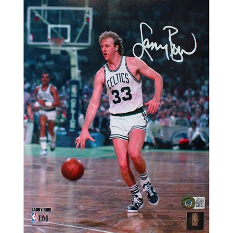 Larry Bird Signed Celtics 8x10 Photo Beckett Pristine Auction