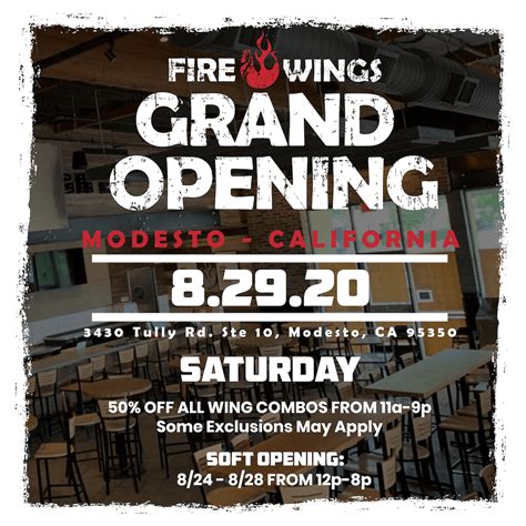 Fire Wings Locations Coming Soon, Fire Wings Grand Opening.