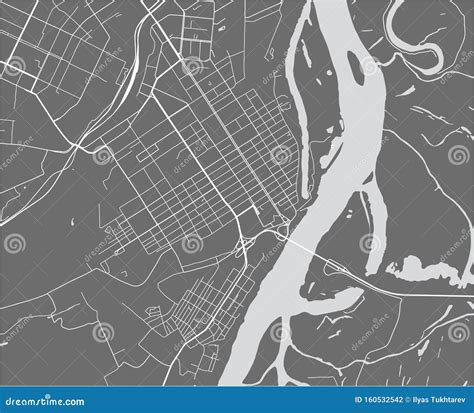 map city barnaul russia stock illustration illustration country land