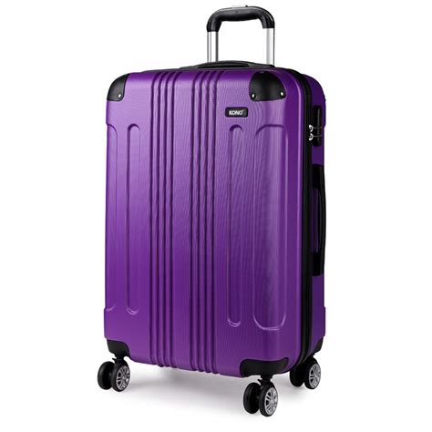 K1777 24” Kono Abs Hard Shell Suitcase Luggage Set Purple