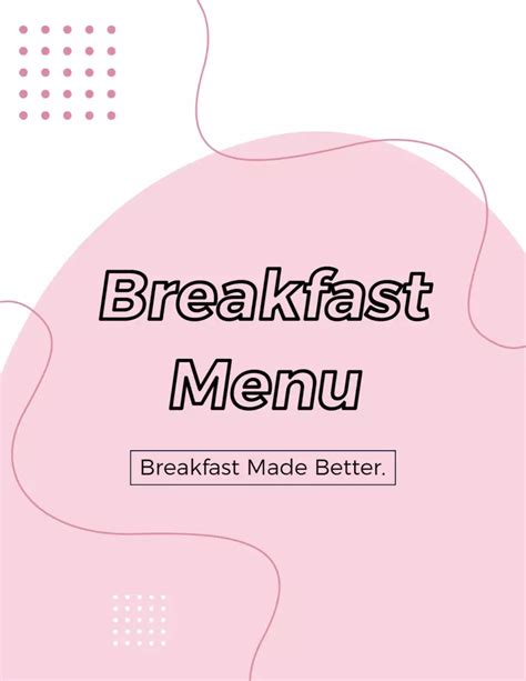 40 Free Online Breakfast Menu Templates Photoadking