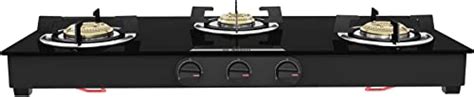 Bosch Series 4 Tabletop Black Glass Gas hob 80 cm 3 Burner (PNW1E6V10I),Manual Ignition,Safety ...