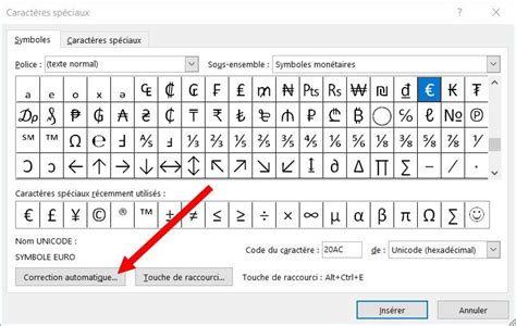 Comment configurer Word pour insérer automatiquement les caractères