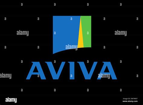 Aviva Logo Black Background Stock Photo Alamy