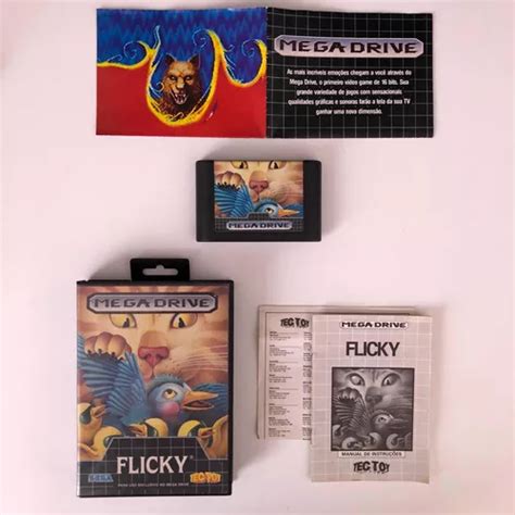 Flicky Mega Drive Original Cib Serial Batendo Tectoy Caixa