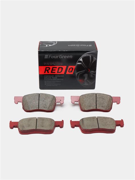 Передние тормозные колодки керамические FourGreen OEM RED Q, Tracker 2 ...