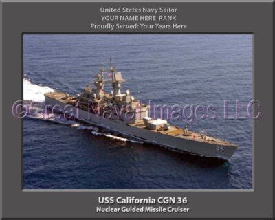 USS California CGN 36 : Personalized Ship Photo ⋆ Personalized US Navy ...