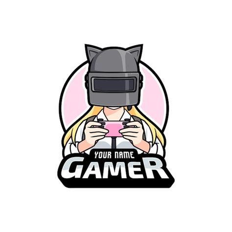 Premium Vector Gamer Girl With Helmet Character Esport Logo Template