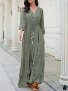 Vestido Boho Chic Largo G Nova Verde Oveja Bohemia