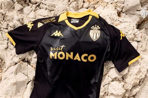 AS Monaco Noir et doré le maillot extérieur 2023 2024 dévoilé