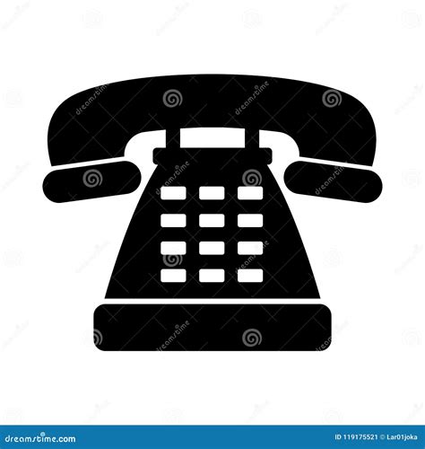 Telephone Silhouette. Business Icon Stock Vector - Illustration of bank, telephone: 119175521